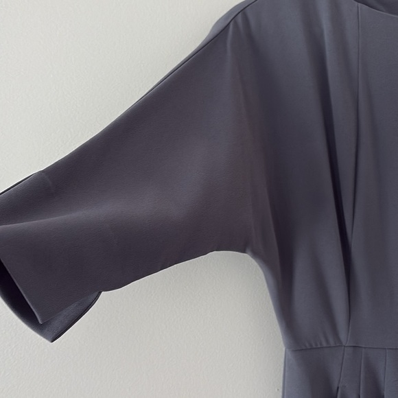 MM LaFleur Grey Mei 3/4 Sleeve Pocket Shift Dress in Monsoon Size 2 - Picture 6 of 15